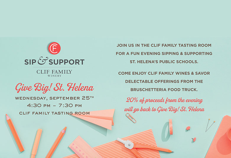 Sip & Support at Clif Family Winery